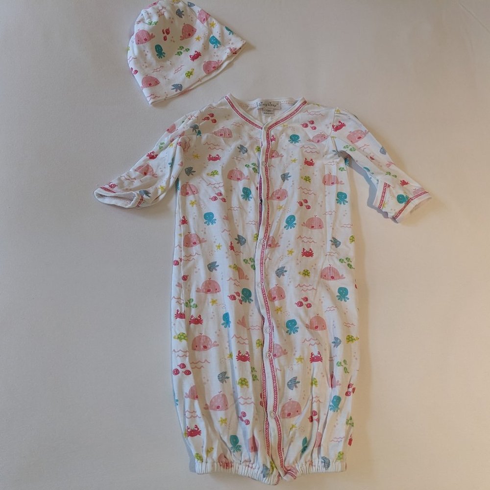 Kissy Kissy Under the Sea Convertible Nightgown/Onesie (size Small)